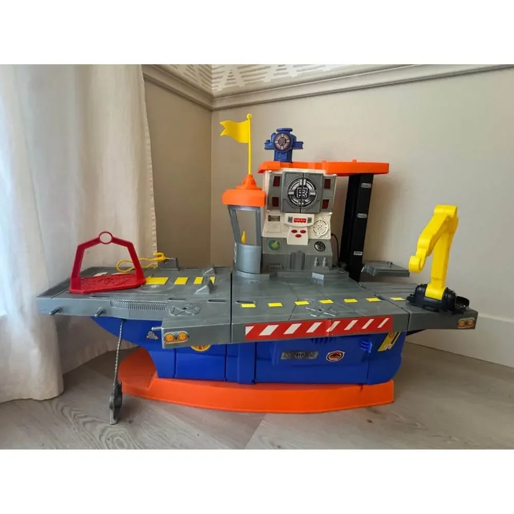 Fisher-Price Rescue Heroes Aquatic Rescue Command Center Aircraft Carrier Ship
